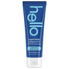 hello superfresh peppermint fluoride free toothpaste
