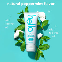 hello antiplaque + whitening fluoride free toothpaste twin pack