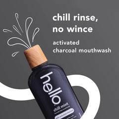 hello chill mint with activated charcoal mouthwash