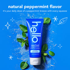 hello superfresh peppermint fluoride free toothpaste