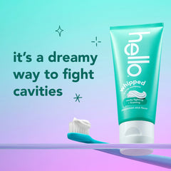 hello whipped peppermint stick fluoride toothpaste