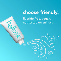 hello antiplaque + whitening fluoride free travel toothpaste