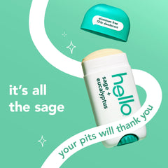 hello sage + eucalyptus aluminum free deodorant with shea butter