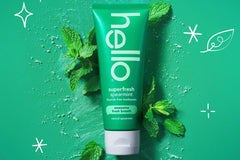 hello superfresh spearmint fluoride free toothpaste