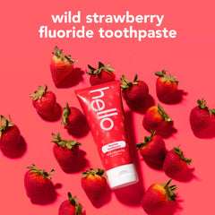 hello kids natural wild strawberry fluoride toothpaste