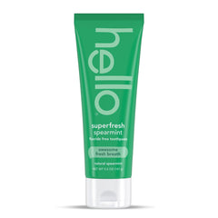 hello superfresh spearmint fluoride free toothpaste