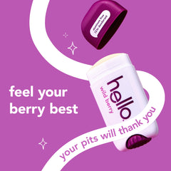 hello wild berry aluminum free deodorant with shea butter
