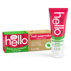 hello kids fresh watermelon fluoride free toothpaste