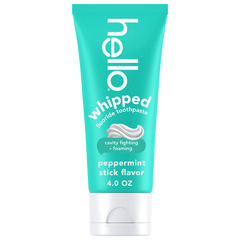 hello whipped peppermint stick fluoride toothpaste