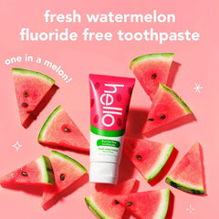 hello kids fresh watermelon fluoride free toothpaste