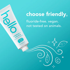 hello antiplaque + whitening fluoride free toothpaste