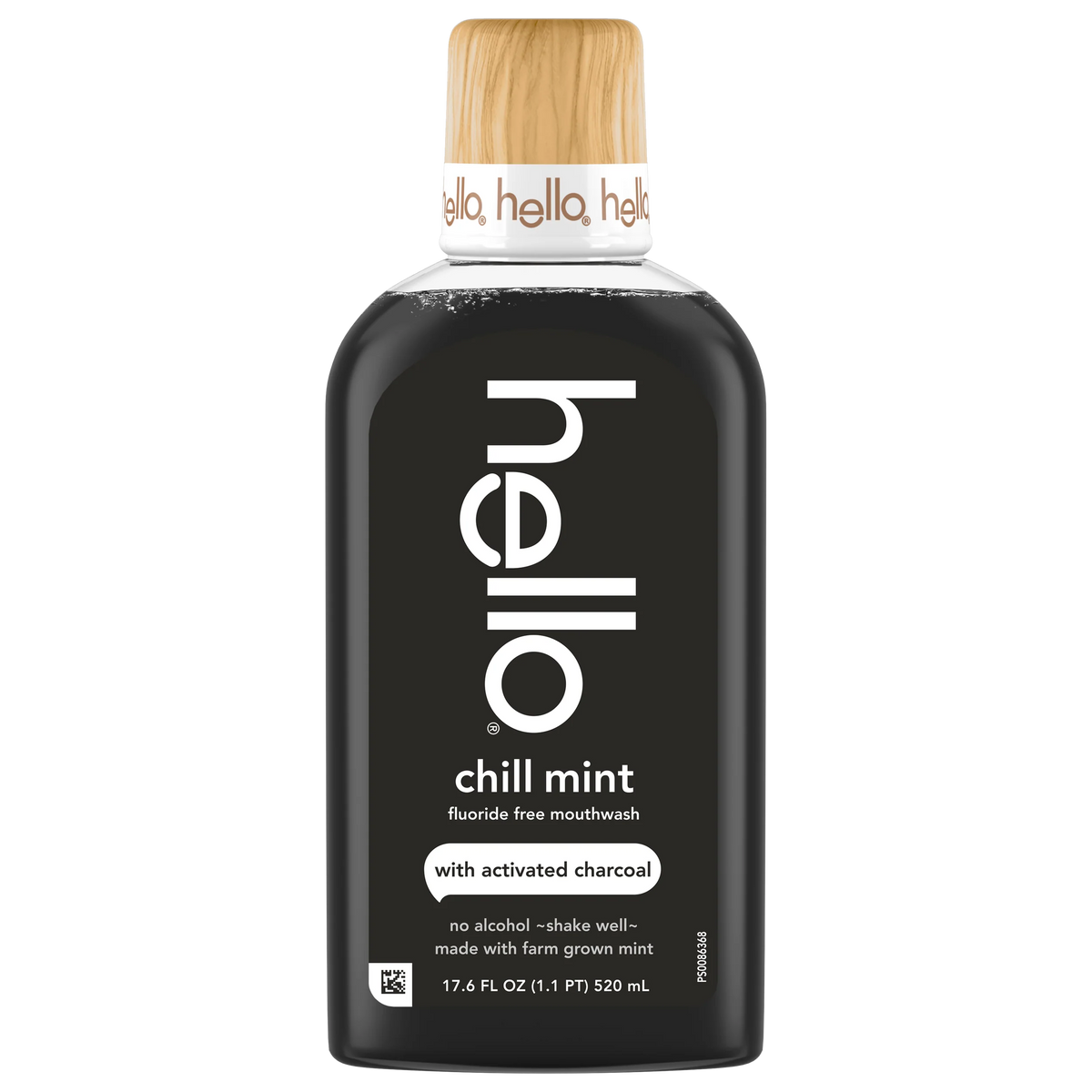 hello chill mint with activated charcoal mouthwash