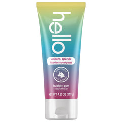 hello kids unicorn sparkle fluoride toothpaste