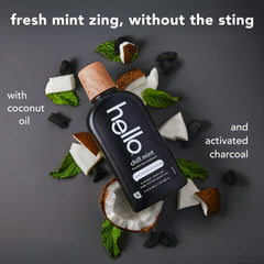 hello chill mint with activated charcoal mouthwash